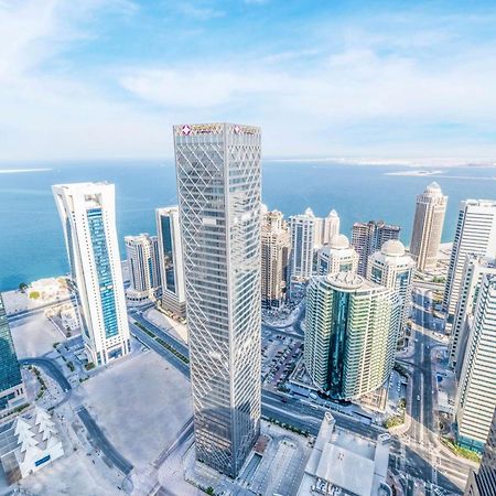 Aleph Doha Residences, Curio Collection By Hilton מראה חיצוני תמונה Aerial view of the West Bay district