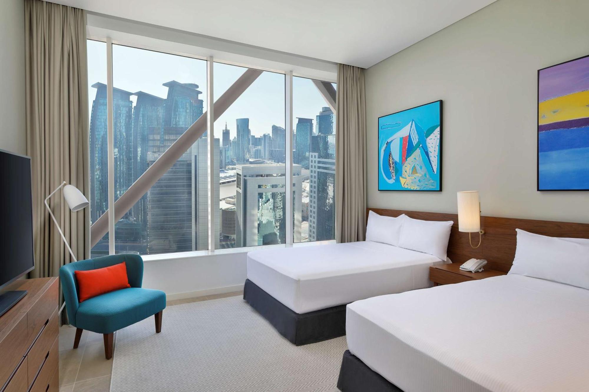 Aleph Doha Residences, Curio Collection By Hilton מראה חיצוני תמונה A guest room at the hotel
